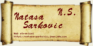 Nataša Šarković vizit kartica